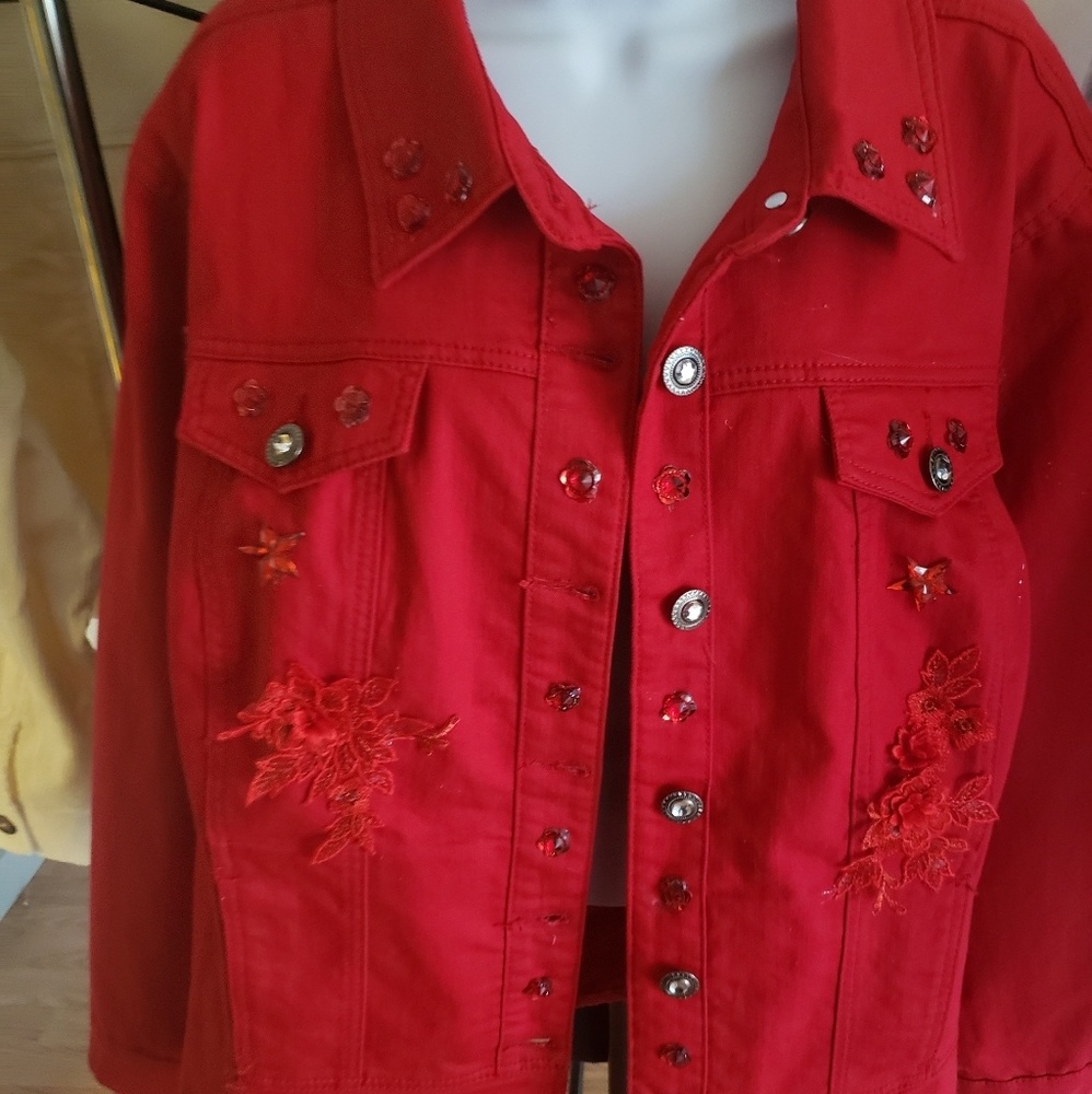 Embellished denim jacket